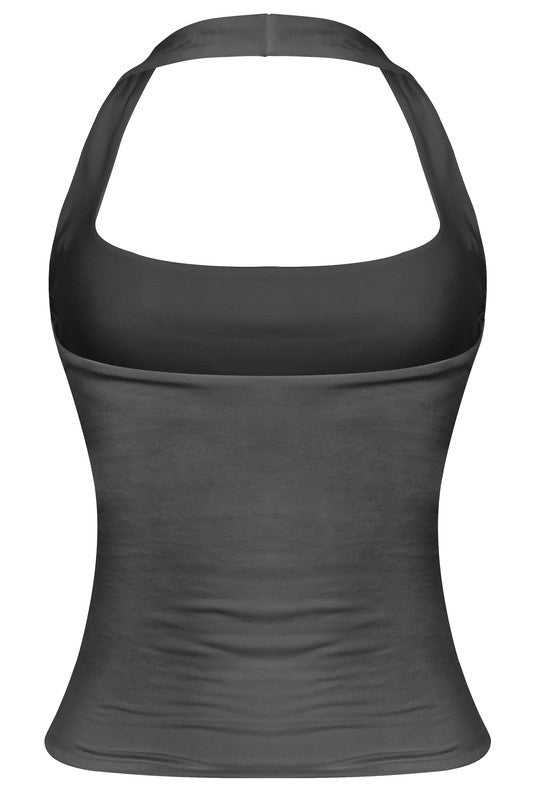 Beverly Halter Top (Black)