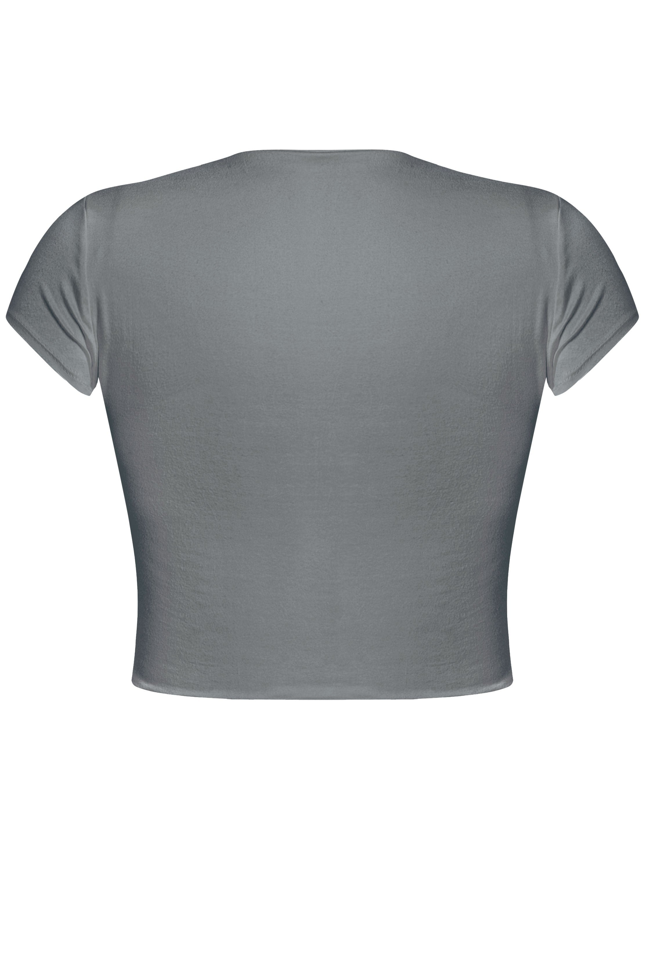 Cass Super Soft Crop Top (Charcoal Grey)