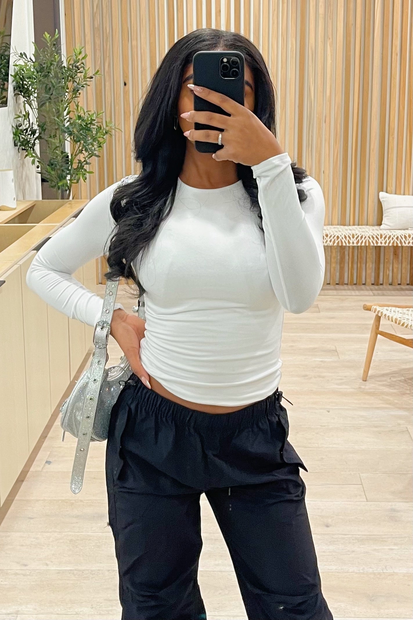 Cara Long Sleeve Top (White)