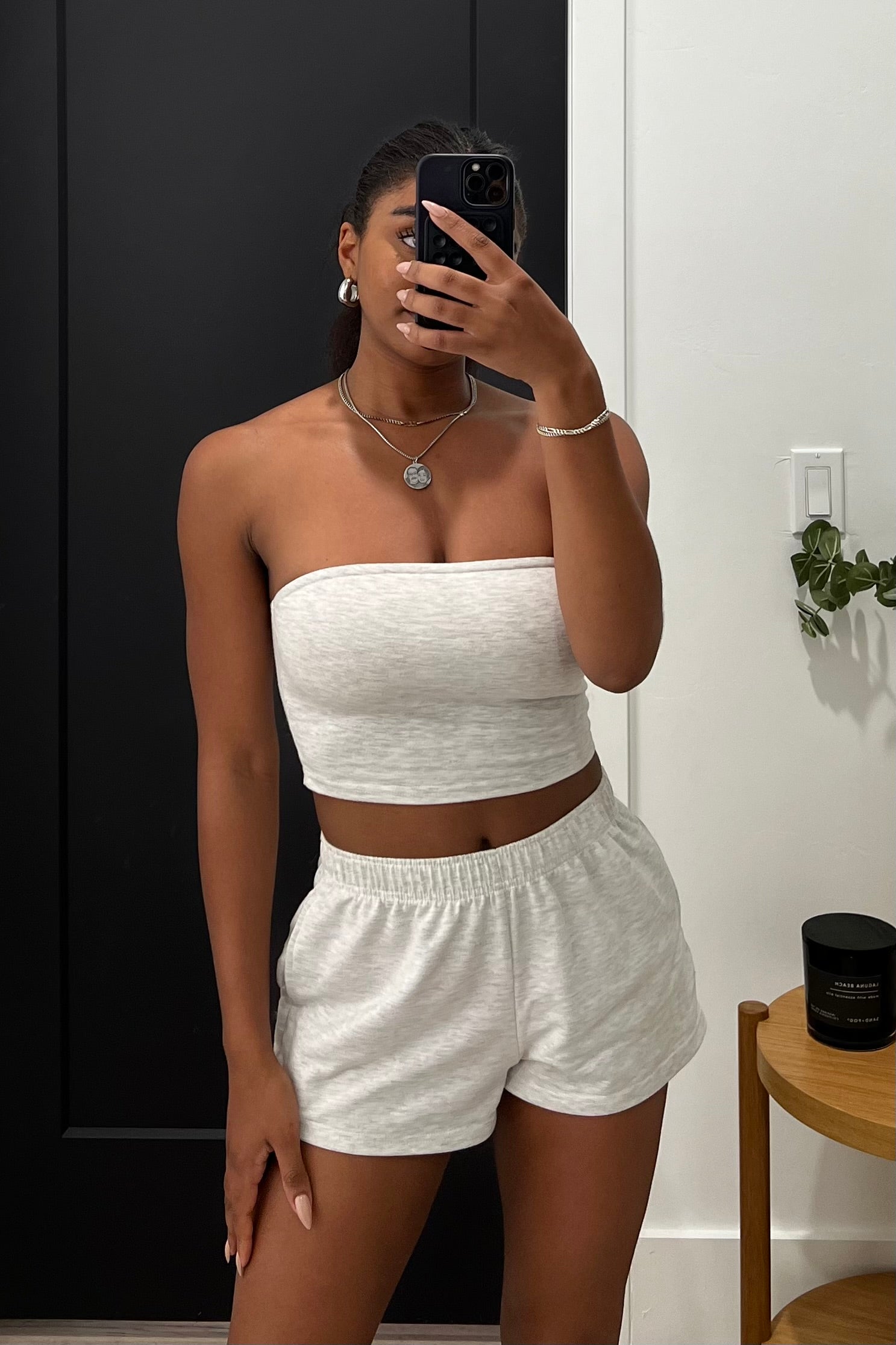 Mia Short Set (Heather Grey)