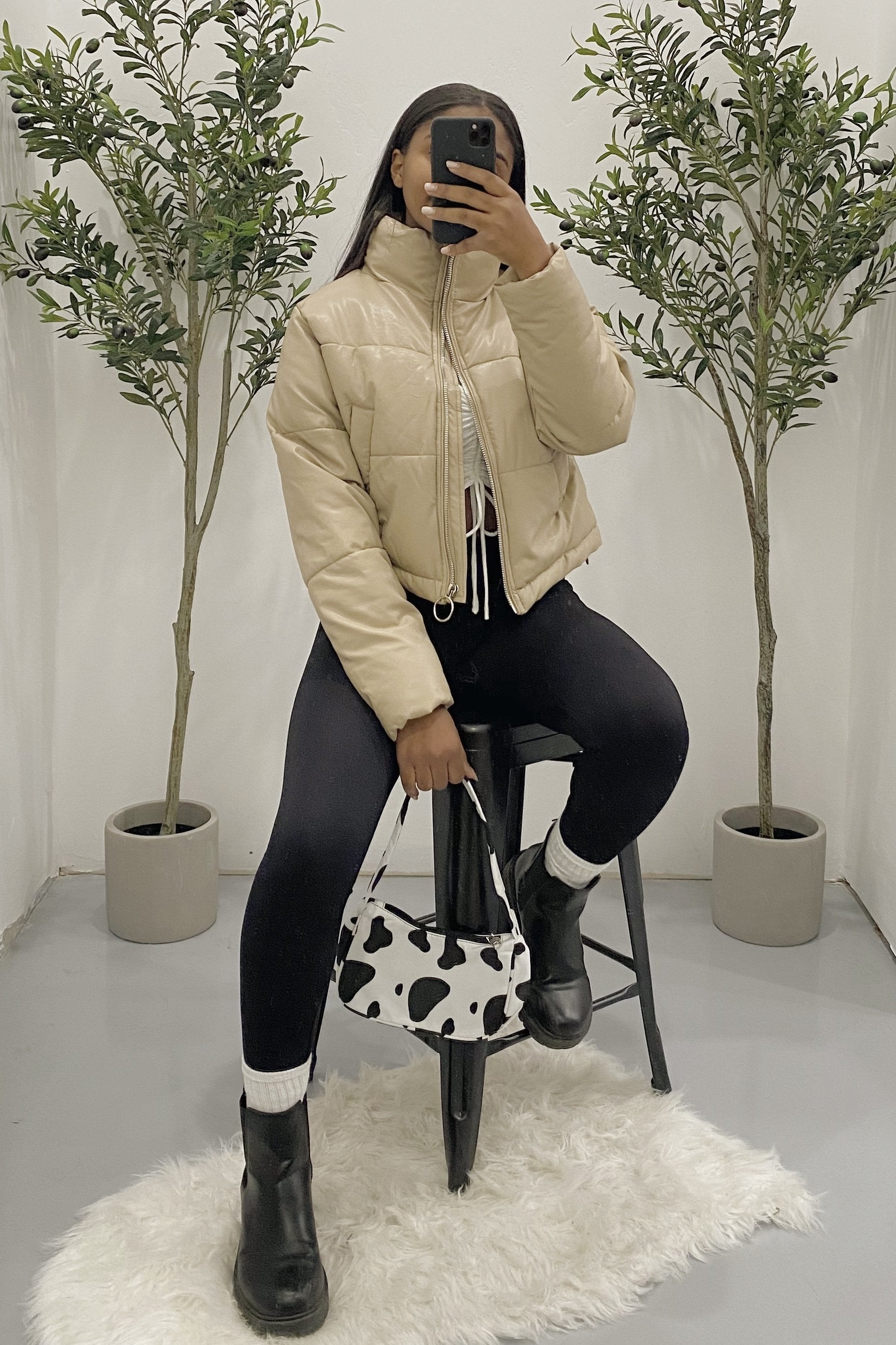 Bronx Puffer Jacket (Nude)