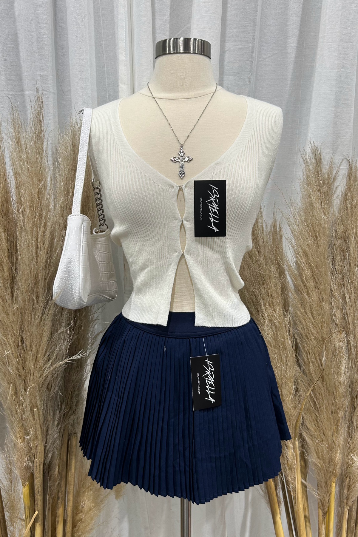 Carter Tennis Skirt (Navy Blue)