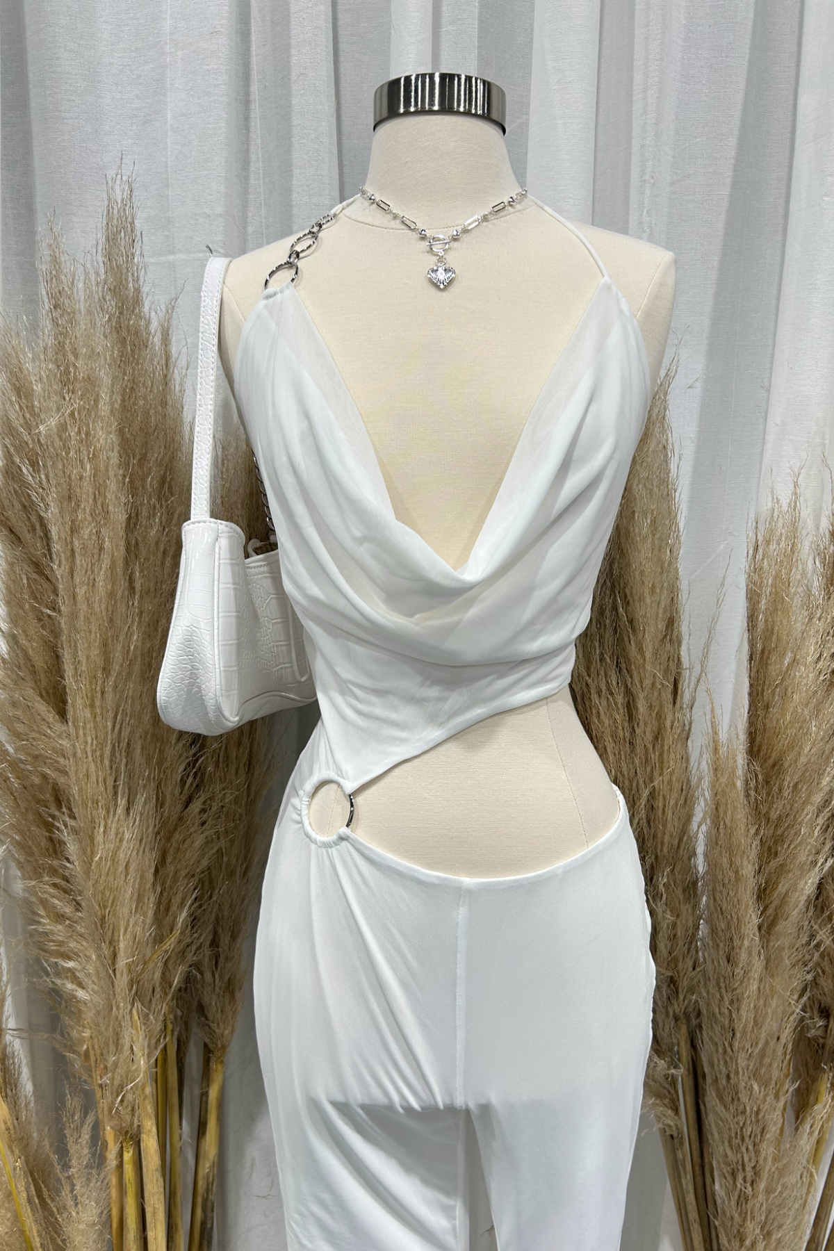 Euphoria Mesh Jumpsuit (White)