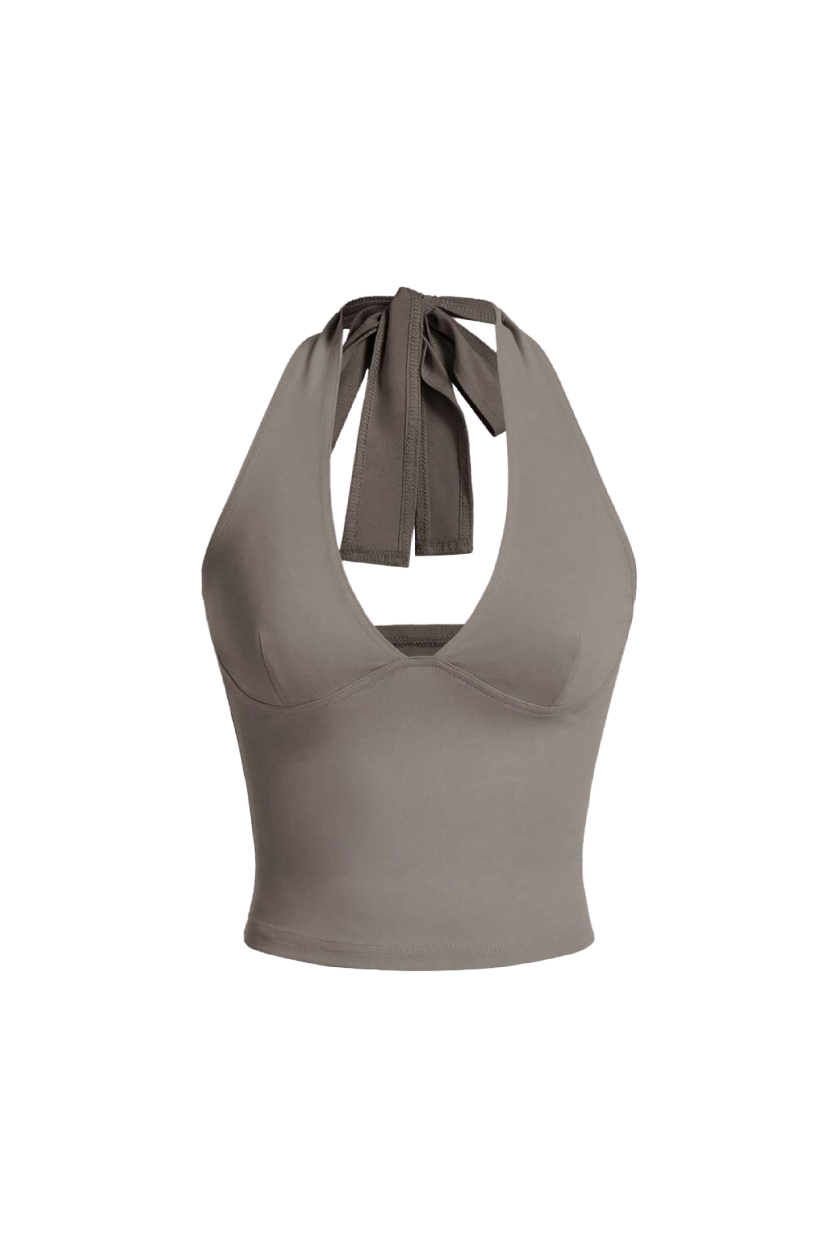 Andria Halter Top (Khaki Brown)