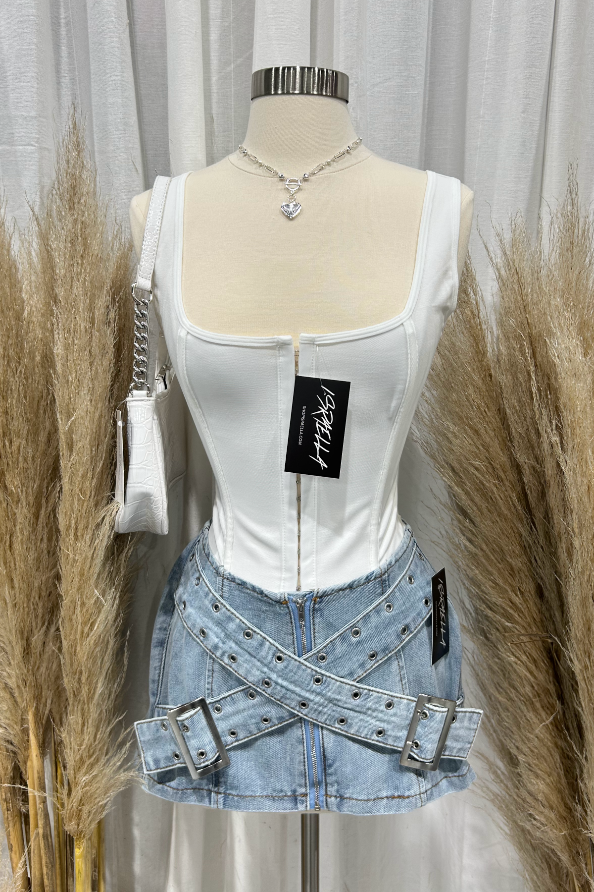 Kenna Corset Top (White)