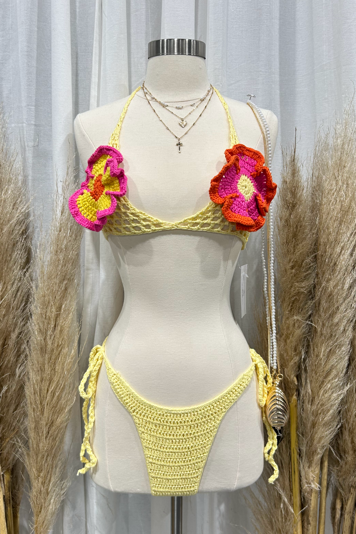 Liyah Knit Bikini Set (Yellow)