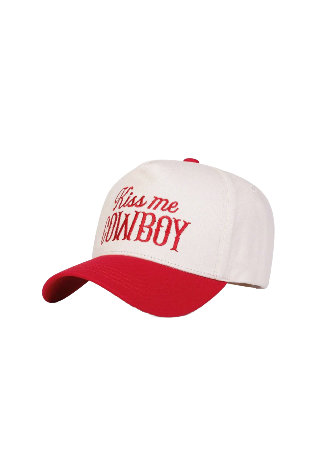 Kiss Me Cowboy Hat (Beige/Red)
