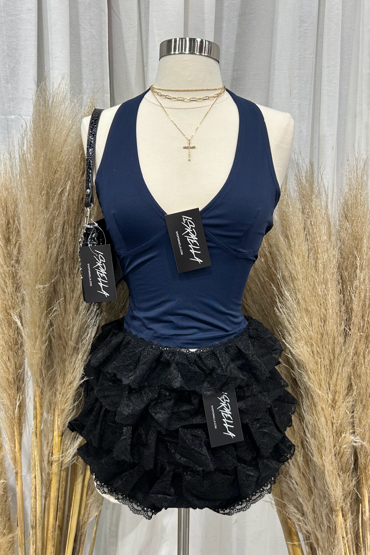 Andria Halter Top (Navy Blue)