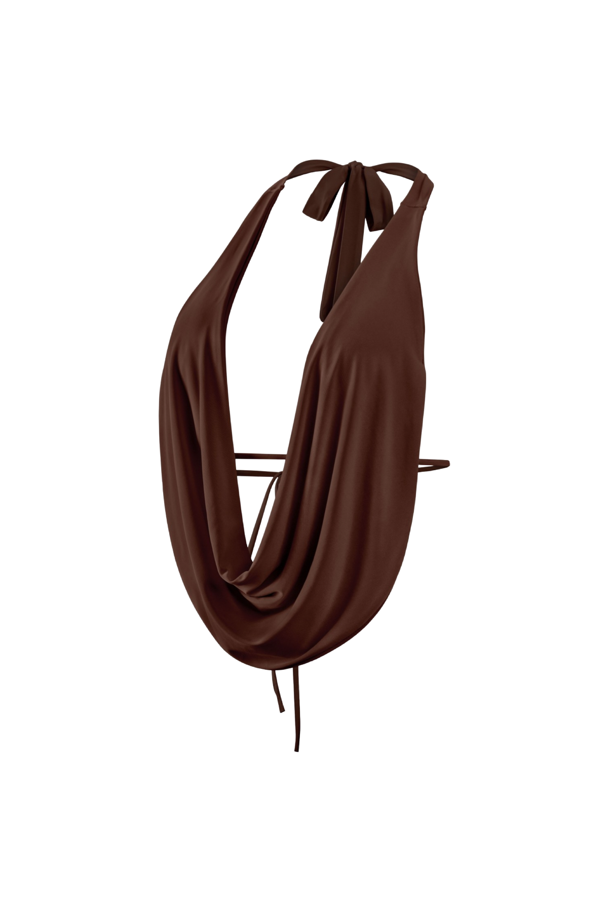 Angelica Halter Top (Dark Brown)