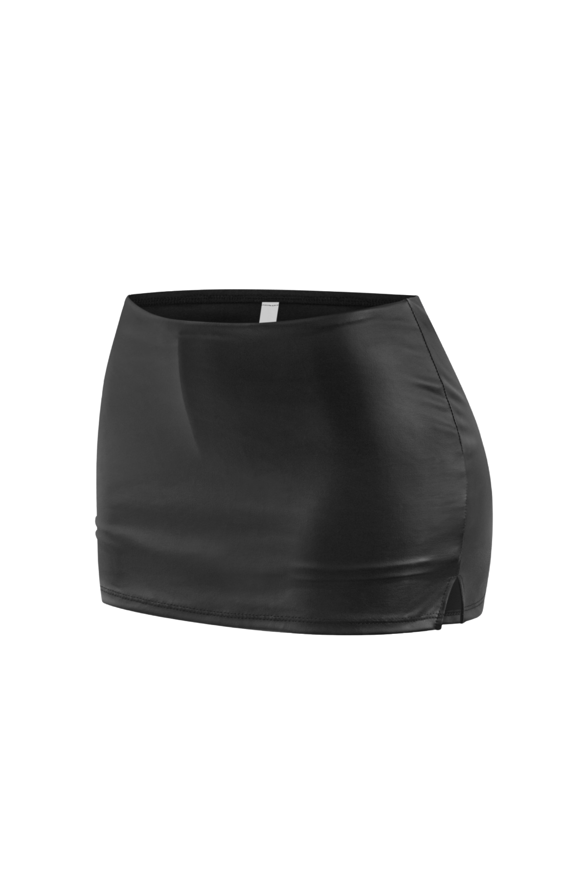 Gata Leather Mini Skirt (Black)