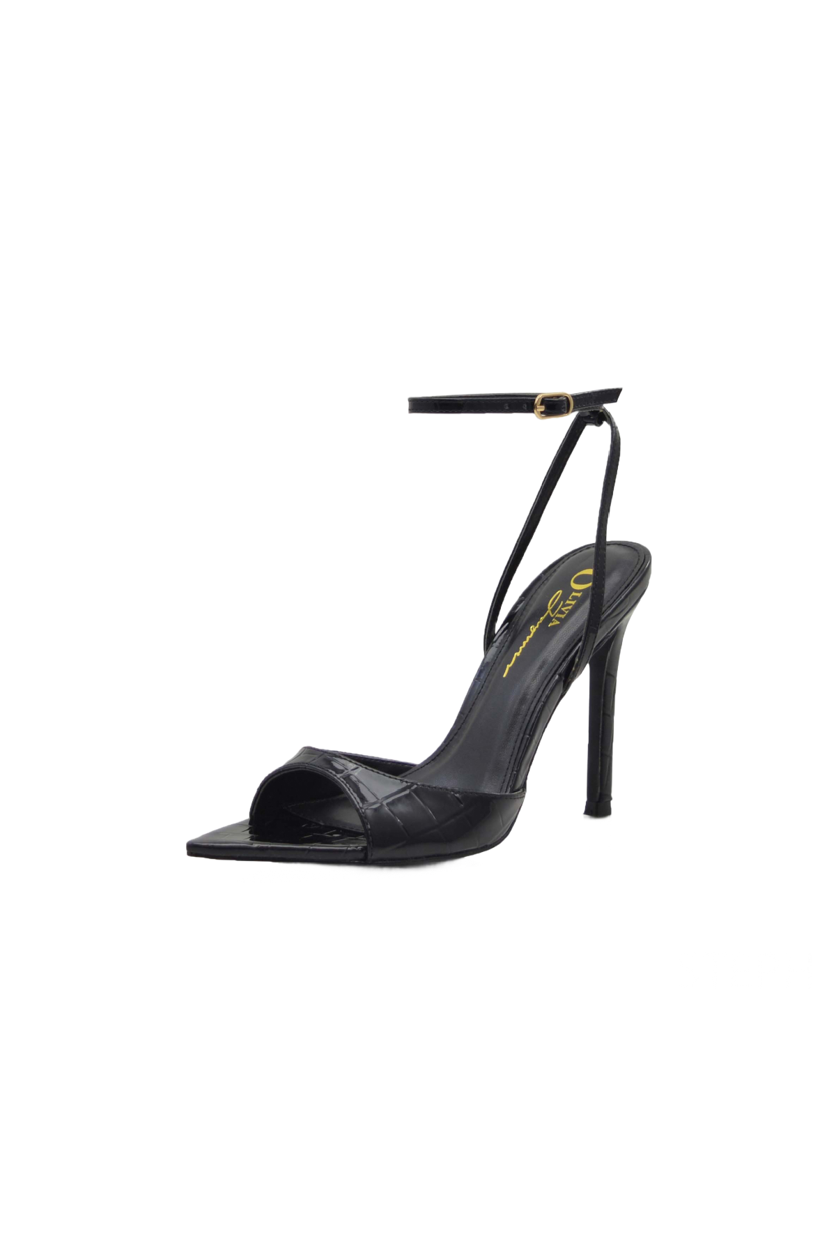 Steph Heels (Black Croc)