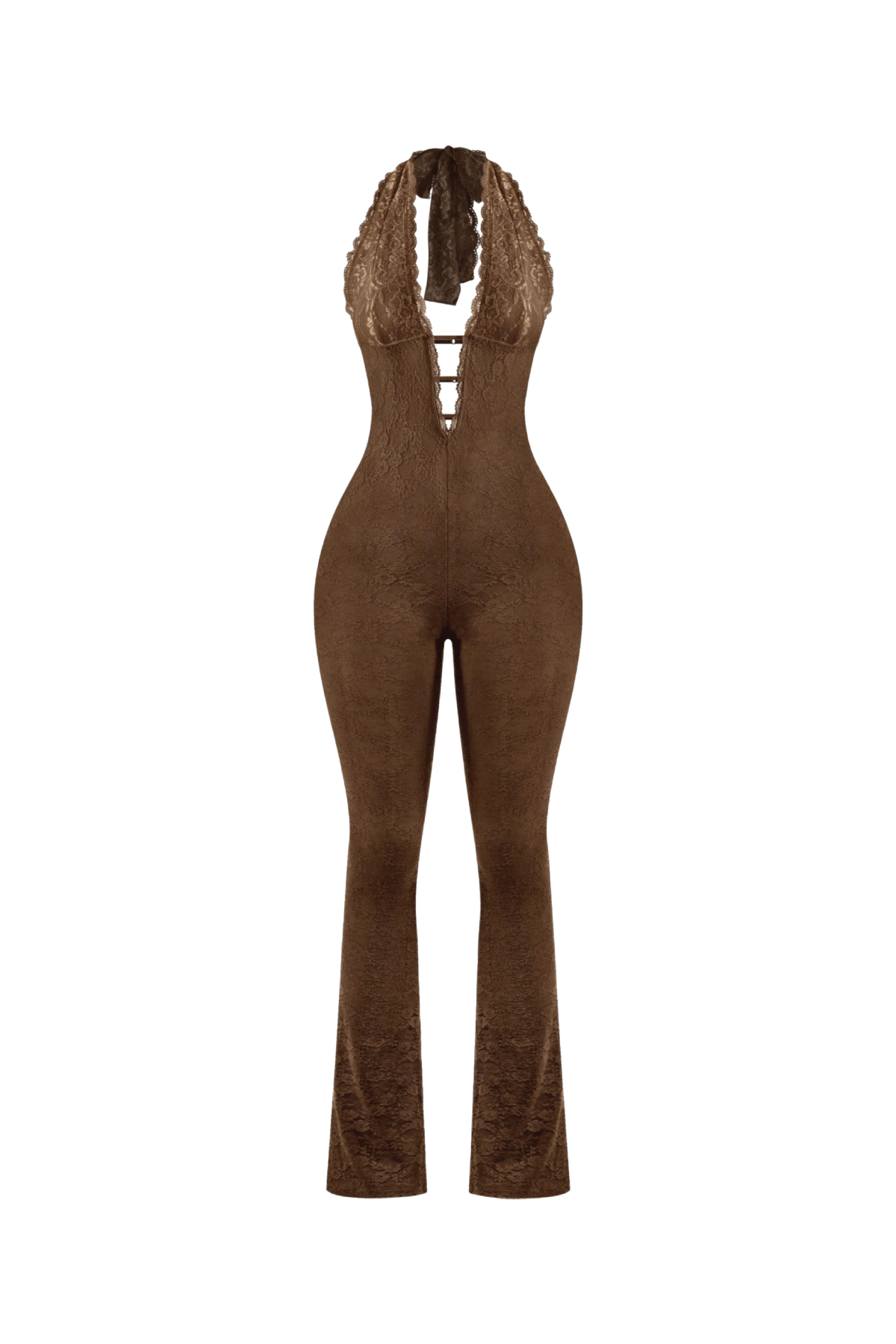 Novalee Halter Jumpsuit (Brown)