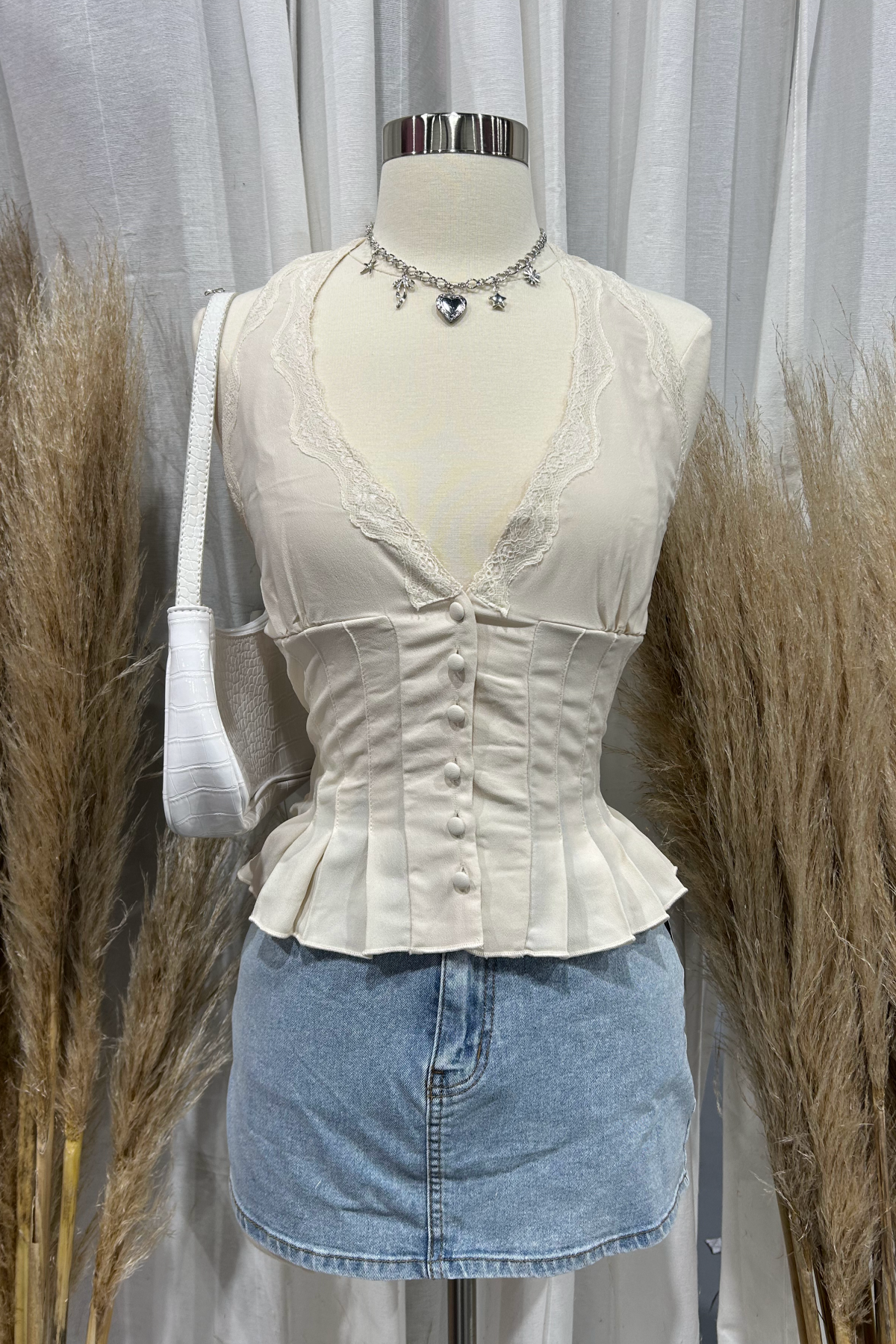 Lana Halter Top (Ivory White)
