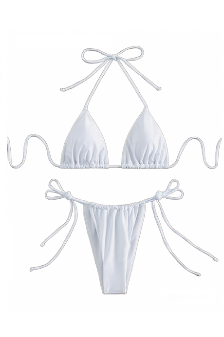 Lillia Triangle Bikini (White)