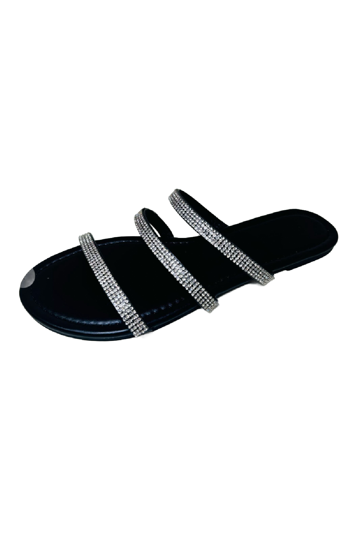 Bellen Rhinestone Sandals (Black)
