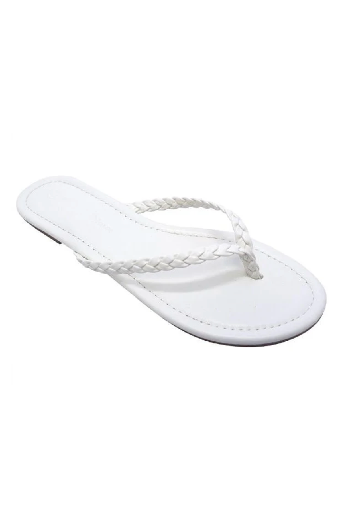 Bellen Braided Thong Sandals (White)