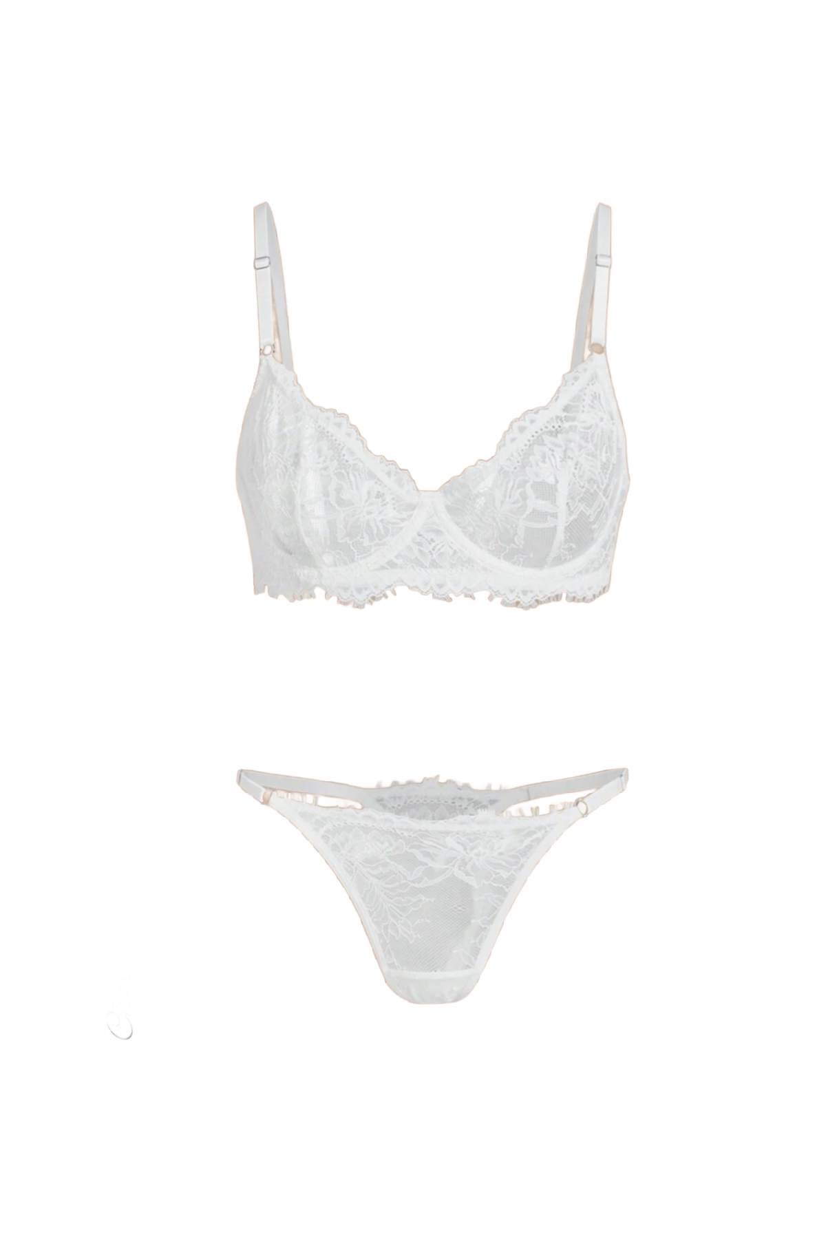 Corazon Lingerie Set (White)