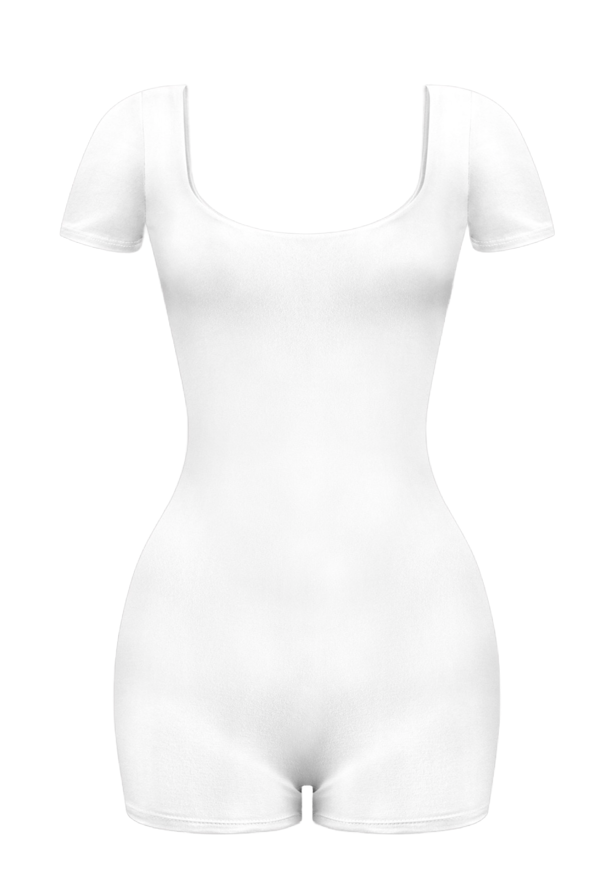 Easton Scoop Neck Romper (White)