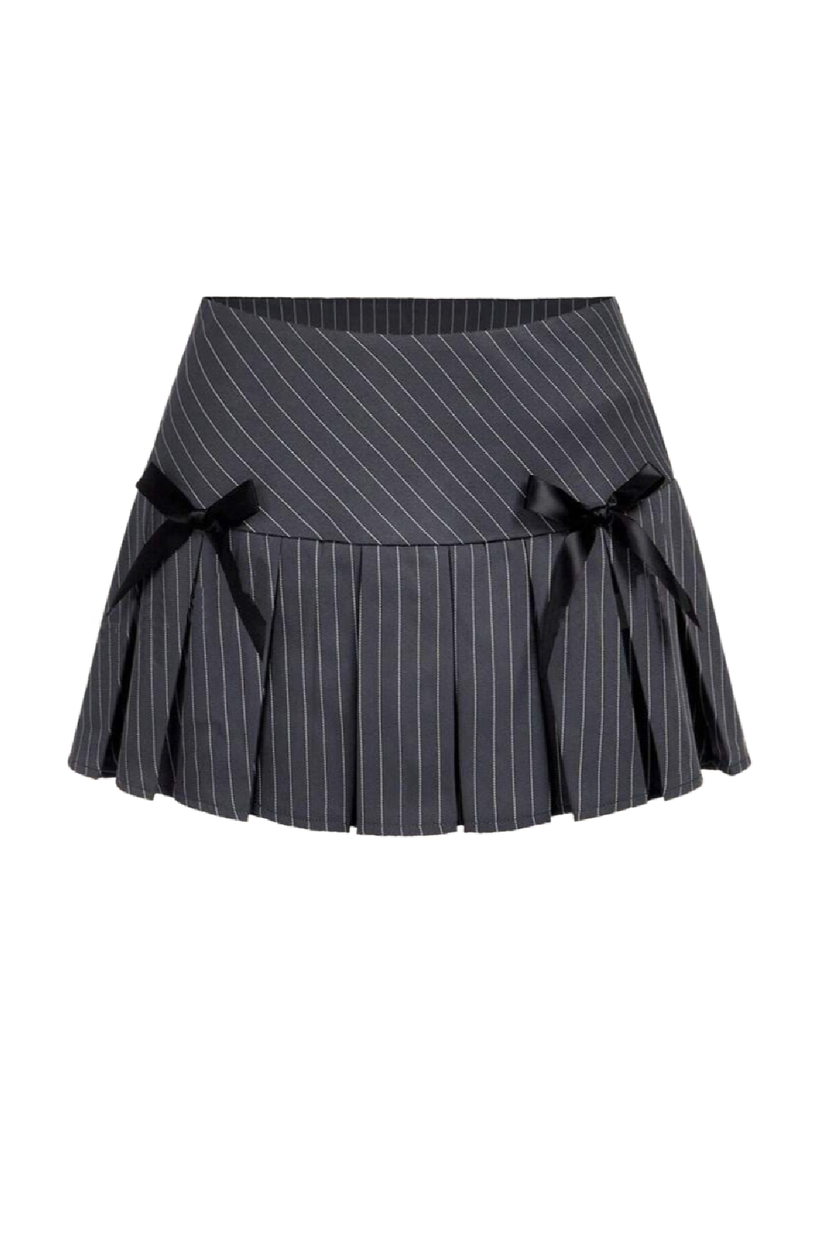 Lorena Pleated Mini Skirt (Blue Grey)