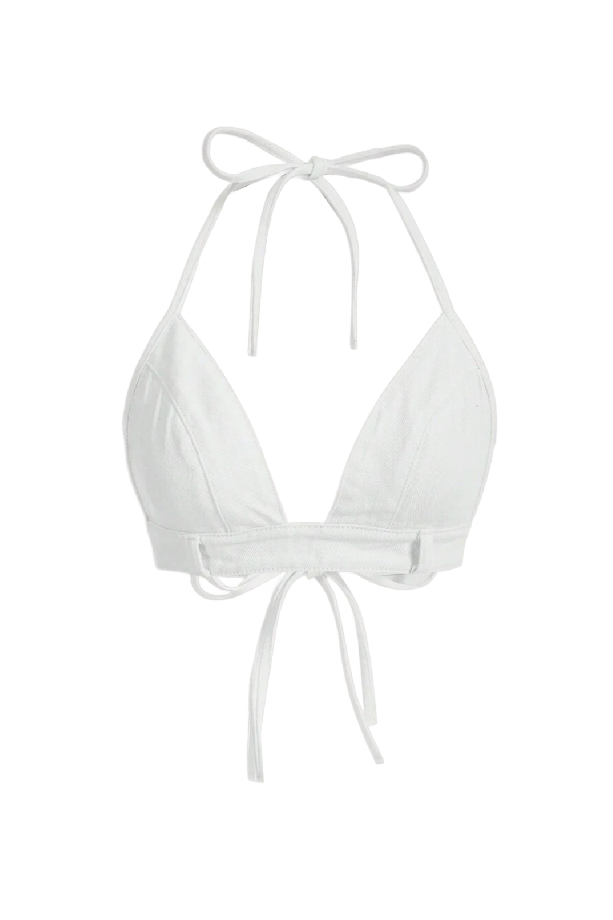 Wolf Backless Crop Top (White)