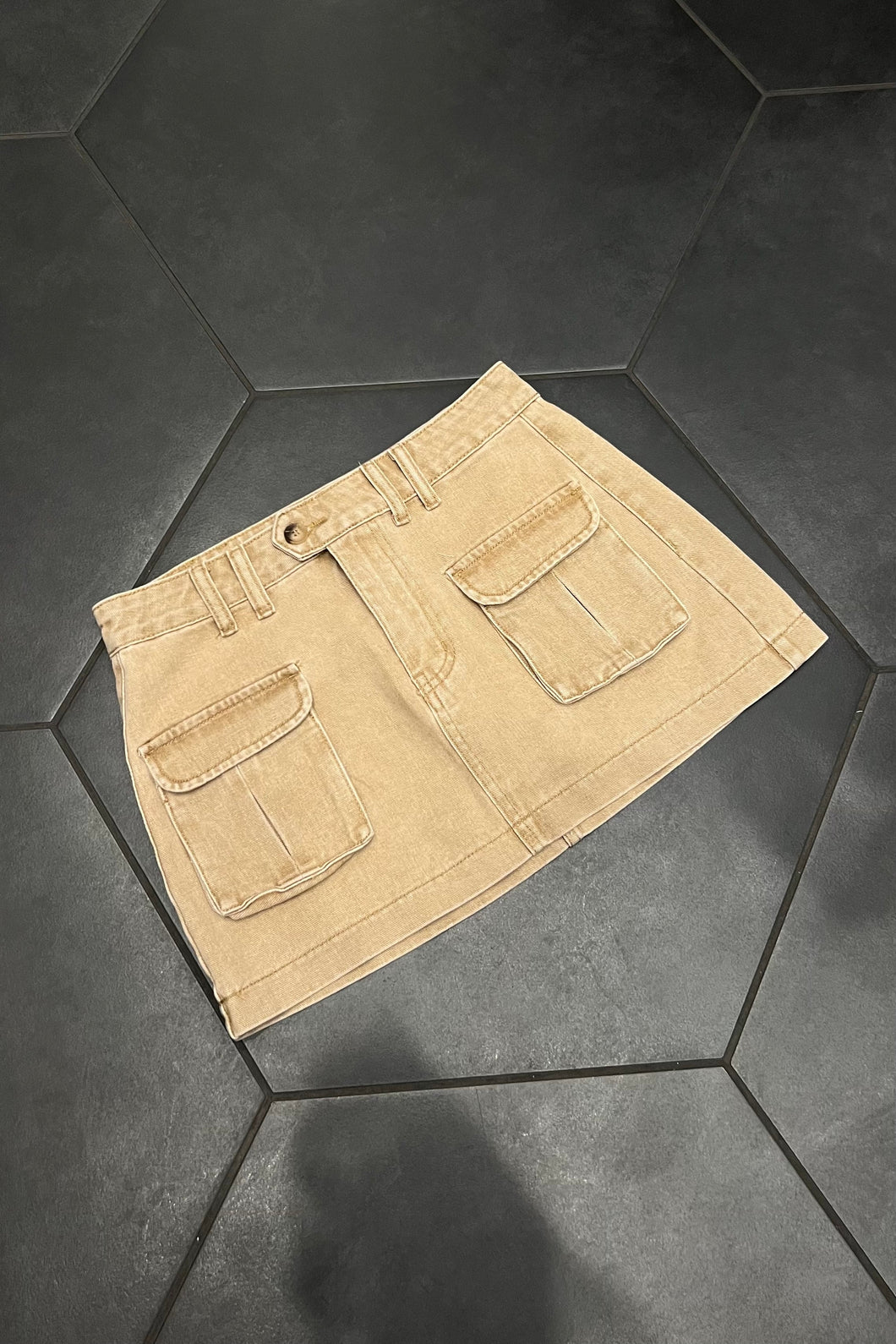 Heartless Cargo Mini Skirt (Faded Khaki)