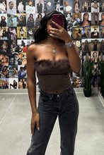 Load image into Gallery viewer, Carey Lace Tube Top (Chocolate Brown)