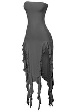 Load image into Gallery viewer, Raja Midi Ruffle Dress (Black)