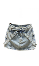 Load image into Gallery viewer, Luz Cargo Mini Belt Skirt (Light Wash Denim)