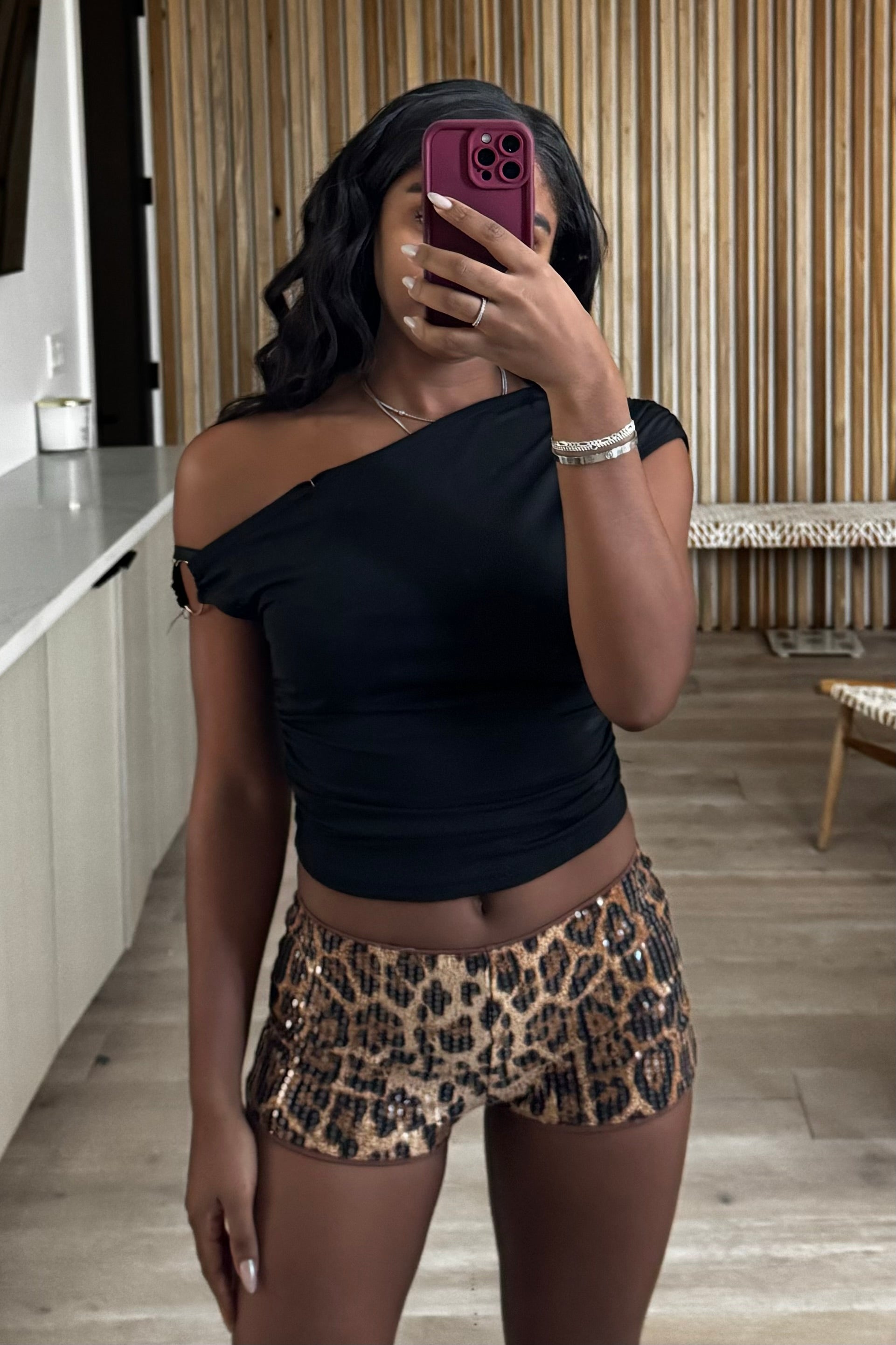 Alexa Asymmetrical Top (Black)