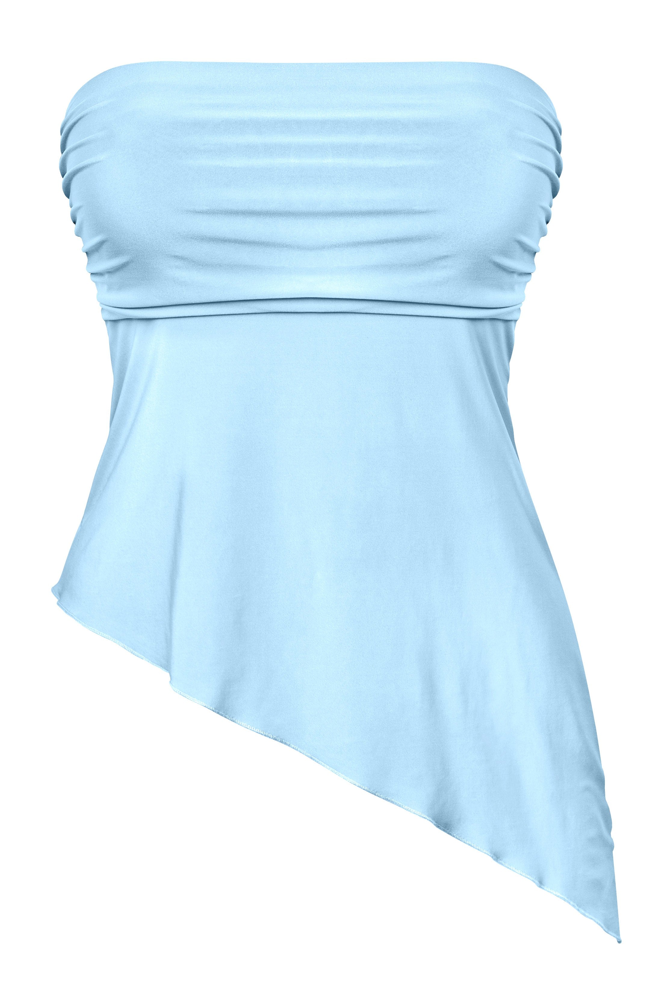 Light blue hot sale strapless top