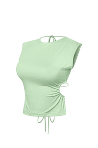 Lucy Open Back Top (Sage Green)