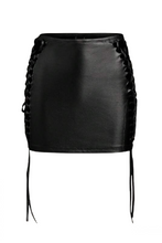 Load image into Gallery viewer, Aria Braided Mini Skirt (Black)