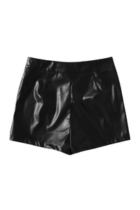 Hottie Faux Leather Shorts (Black)
