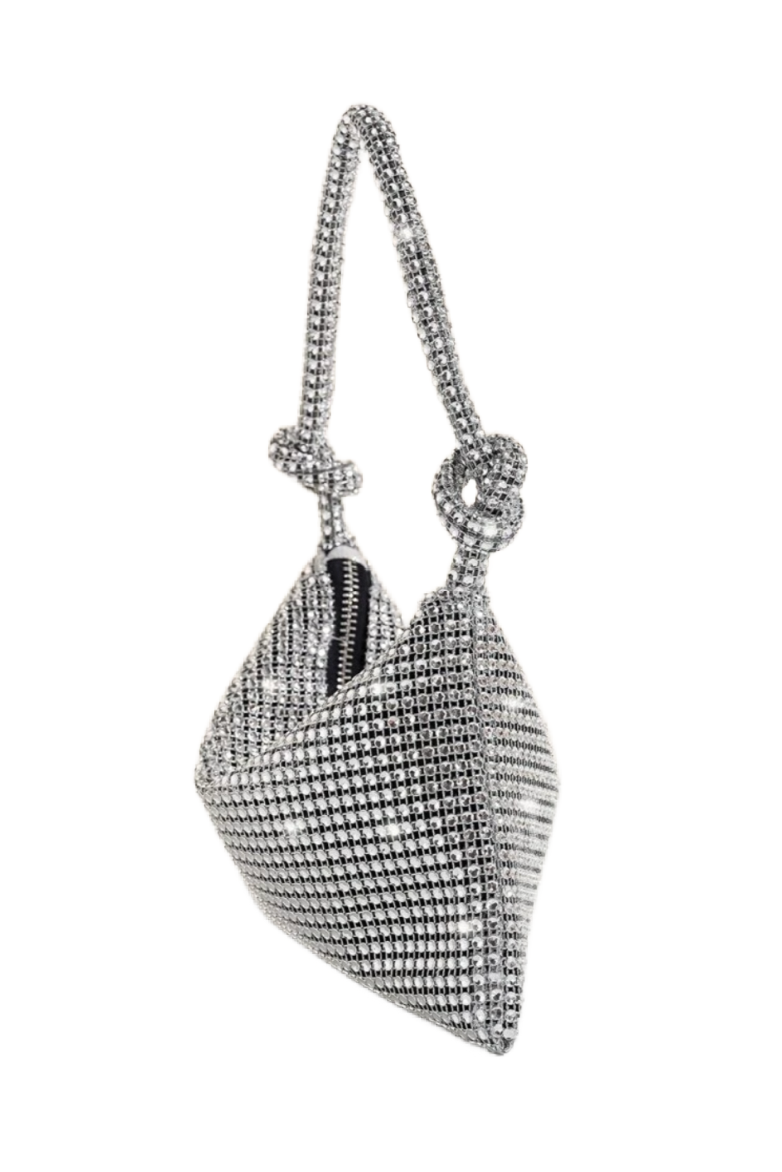 Marcel Slouchy Rhinestone Bag (Silver)