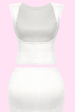 Load image into Gallery viewer, Dulce Open Back Mini Skirt Set (Off White)