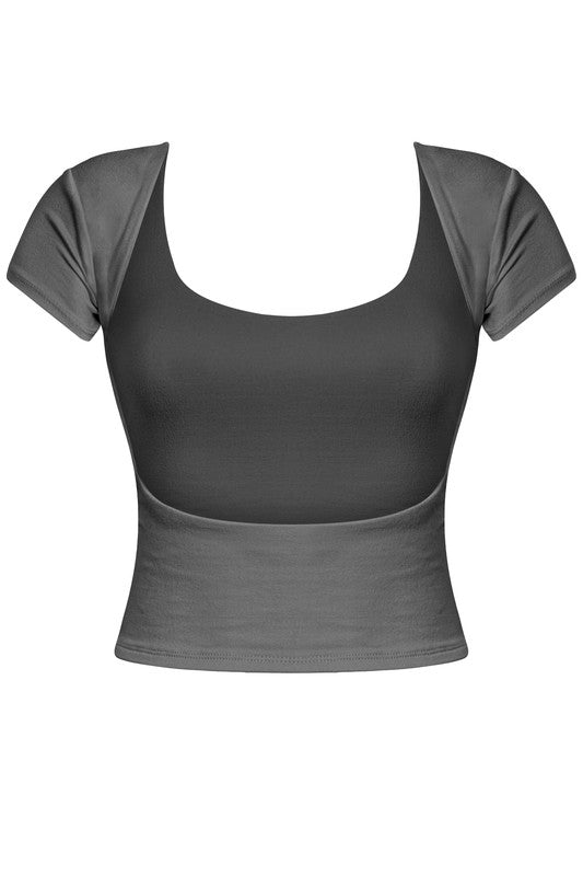 Party In The Back Crop Top (Black)