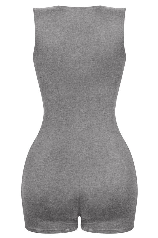 Giavanna Tank Romper (Heather Grey)