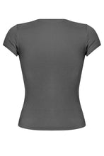 Load image into Gallery viewer, Ginny Short Sleeve Basic Top (Black)
