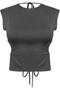 Lucy Open Back Top (Black)
