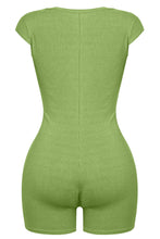 Load image into Gallery viewer, Arella Ribbed Scoop Romper (Avocado Green)