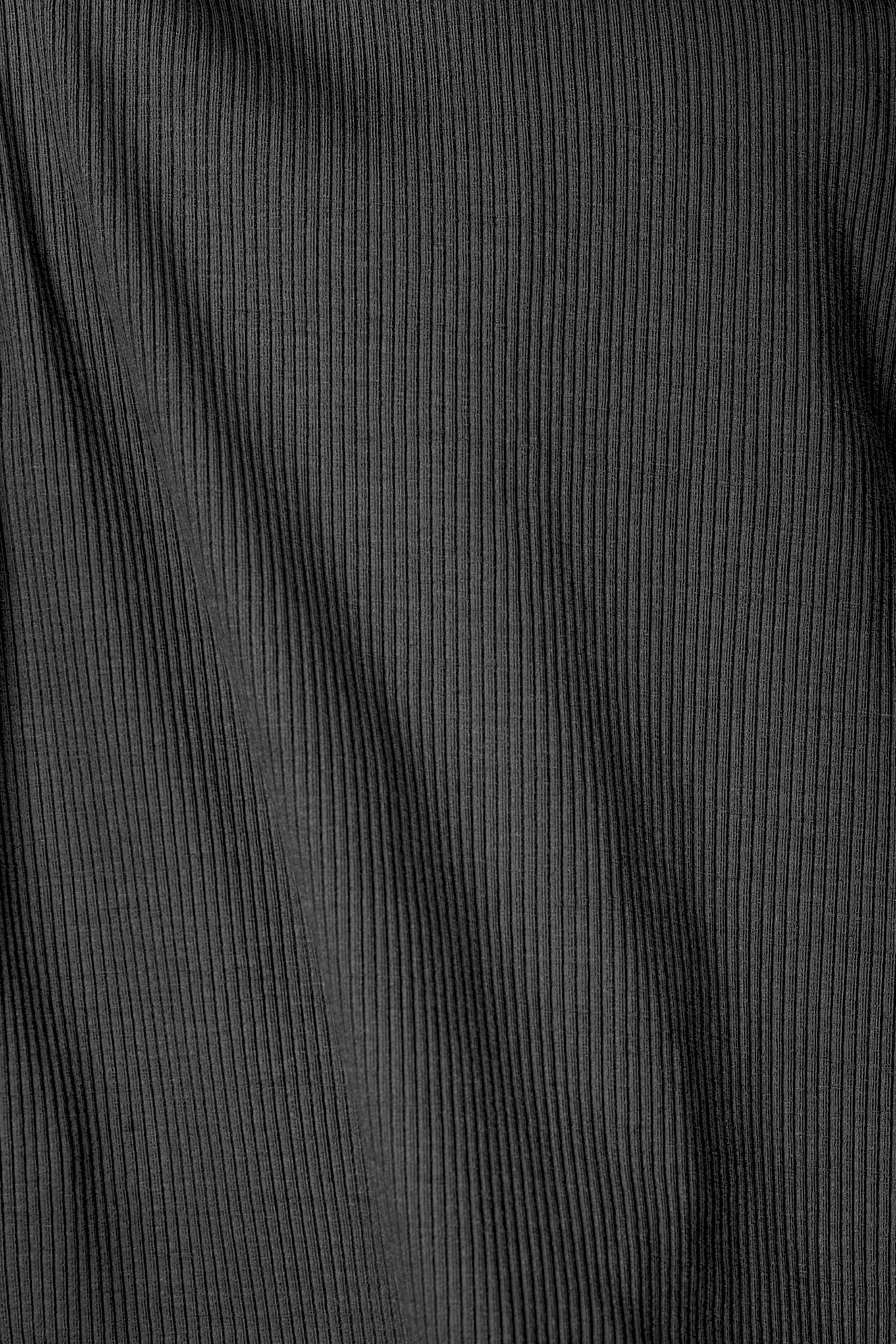 Arella Ribbed Scoop Romper (Black)