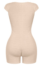 Load image into Gallery viewer, Arella Ribbed Scoop Romper (Sand Brown)