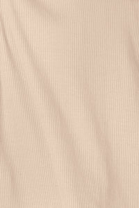 Arella Ribbed Scoop Romper (Sand Brown)