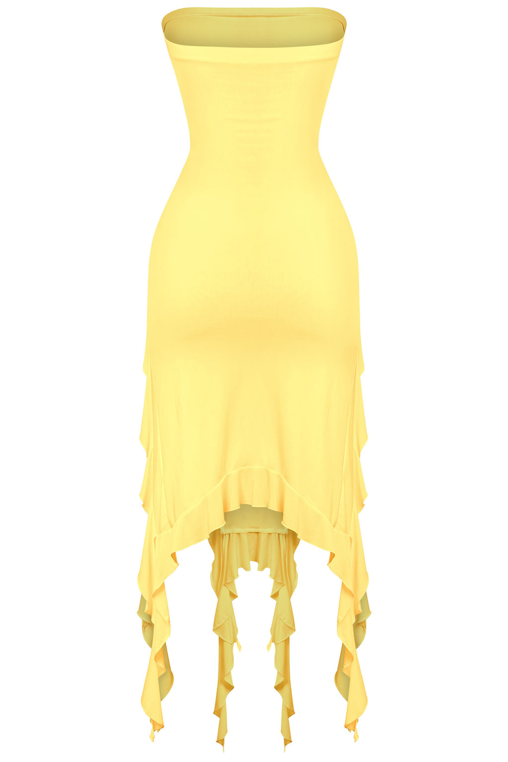 Raja Midi Ruffle Dress (Banana Yellow)