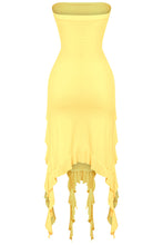 Load image into Gallery viewer, Raja Midi Ruffle Dress (Banana Yellow)