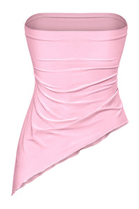 Yareli Asymmetric Tube Top (Pink)