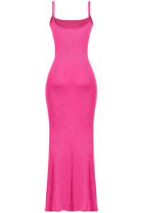 Meli Ribbed Maxi Dress (Fuchsia Pink)
