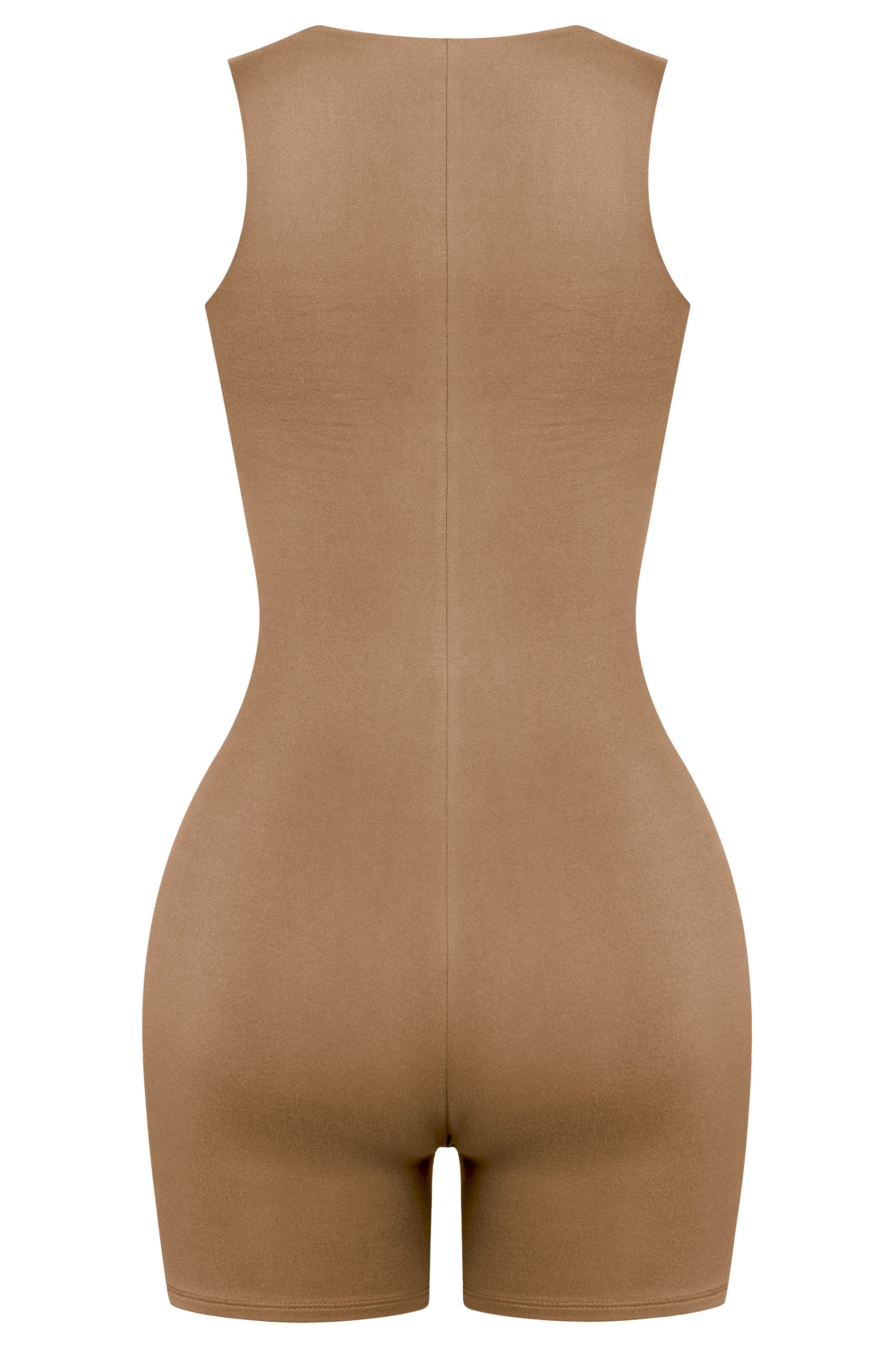 Giavanna Tank Romper (Mocha Brown)