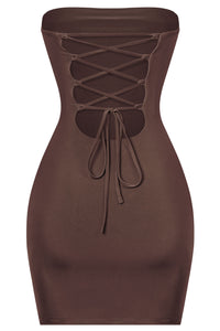 Abba Mini Tube Dress (Chocolate Brown)