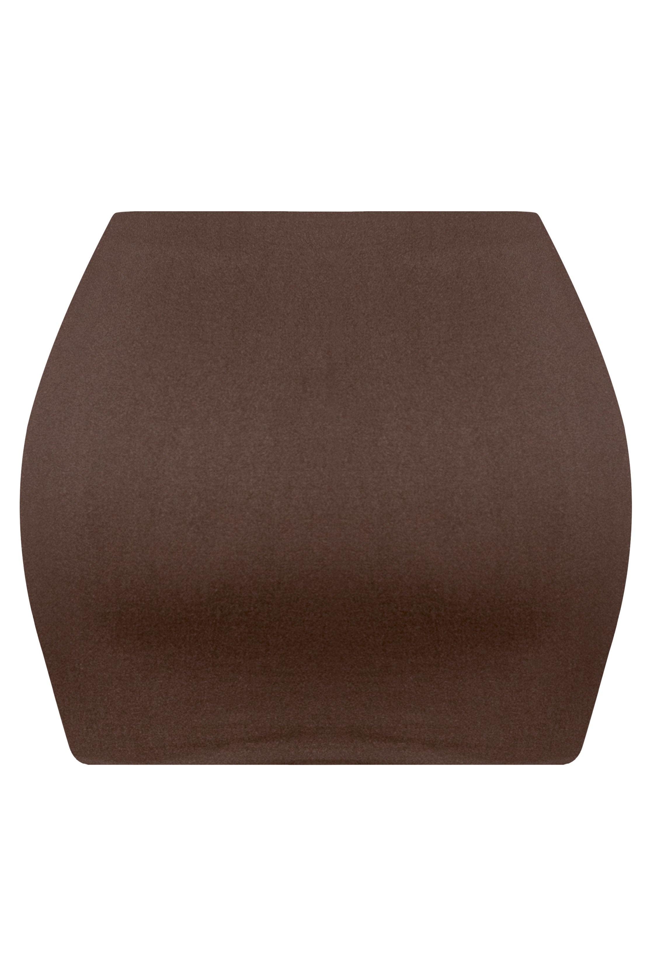 Miko Micro Mini Skirt (Chocolate Brown)